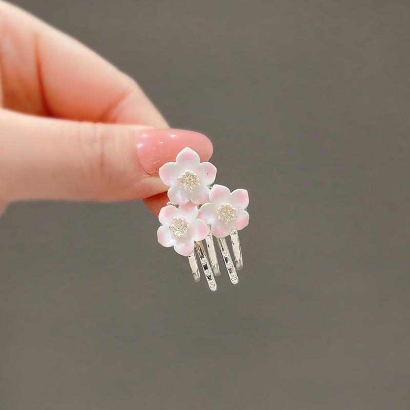 Pearl Rhinaute Small Hair Clip Female Net Celebrity Delicate High Ponytail Clip Korean Advanced Side Broken Hair Clip Headwear