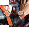 CURREN Men's Fashion Quartz Watch Outdoor Large Dial Luminous Waterproof Silicone Strap Sport Wristwatch