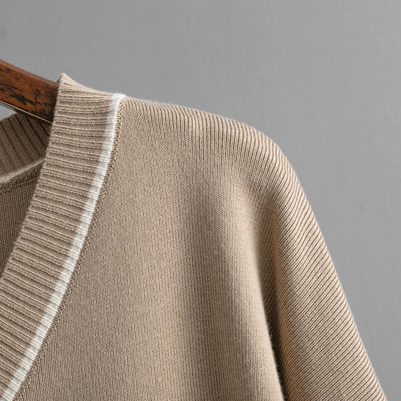 HNXC Modny Zestaw Dzianinowy Damski Jesienno-Zimowy Luźny Sweter Casualowy Pulowery Sweter Dzianinowy Zestaw Dwuczęściowy