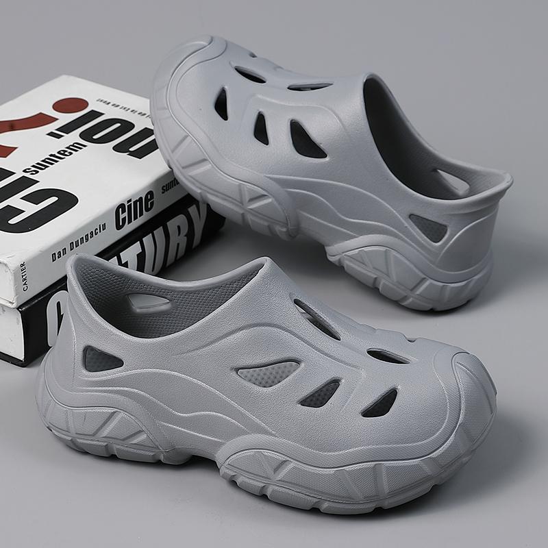 

Hole shoes men s 2025 spring and summer new soft-soled bag head slippers office non-slip sports beach sandals 45