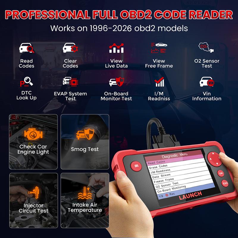 LAUNCH X431 CRP123 V2.0 OBD2 Scanner ABS SRS Airbag Engine AT Automotive Diagnostic Tools Full OBDII DIY Code Reader Free Update