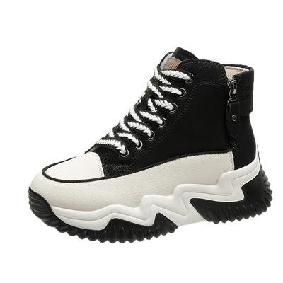 Autumn and Winter Footwear Plus Size Comfortable and Light Platform Women's Shoes High-top Sneakers