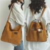 Korean Style Multifunctional Shoulder Bag Elegan Crossbody Bag Corduroy Tote Bag  Portable