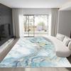 Luxury Marble Carpets for Living Room Gold Home Decor Washable Floor Mat Tapis