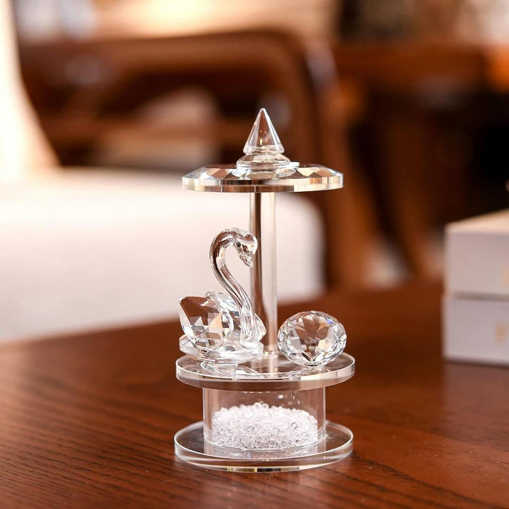 Crystal Duck Showpiece, Crystal Swan, Duck Ornaments Décor - Transparent