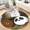 1pc We Bare Bears Friends Office Round Area Rug, Under Office Chairs Bedroom Living Room Home Decor  a1022176