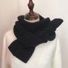 Women's Autumn Winter Korean Style Versatile Couple Student Knitted Scarf Men's Winter Warm Solid Color Twist Popular Neck Warmer