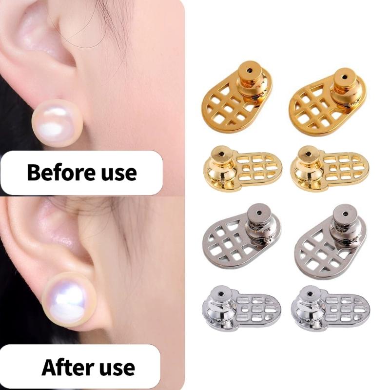 Upgraded Earring Support Backs Secure Earring Support For Drooping Ears Ergonomic Design Sophisticated Metal
