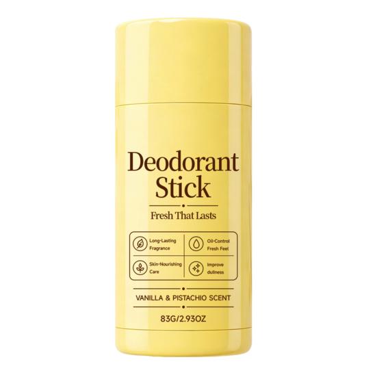 83G Vanilla & Pistachios Deodorant Stick, Odor Protection Perfumed Stick for Women & Men, Long Lasting Fresh Scent Underarm Care Cream Stick