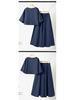 2026 Spring/Summer Women's Solid Color Short Sleeve Casual Loose Trousers Two-Piece Set
