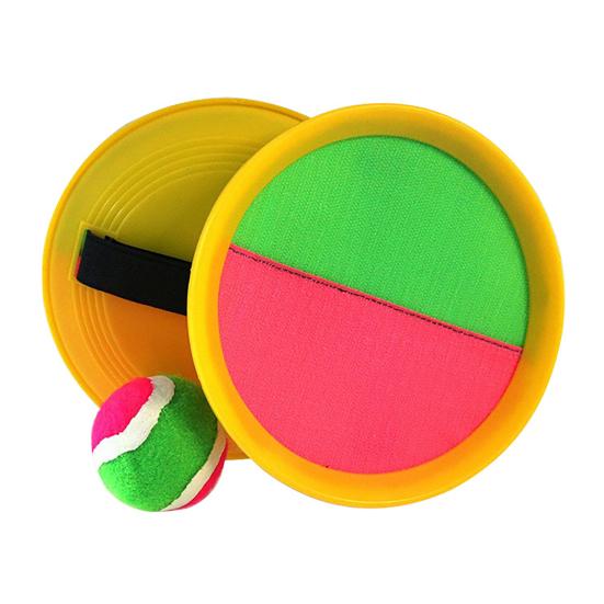 Kids Toss Catch Ball Game with 2 Paddles 1 Ball Indoor Backyard Boys Girls Parent-children Interactive Sticky Ball Throwing