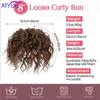 Messy Bun Elastic Drawstring Loose Curly Hair Synthetic Bun Hair Accessories for Women's Short Curly Hair Ponytail