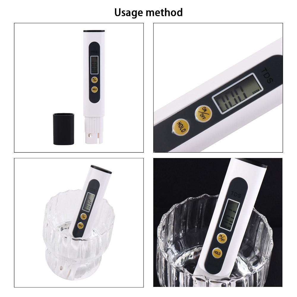 0-9990ppm Water Purity Meter Handheld EC Meter Portable Water Quality Tester  Mineral Water