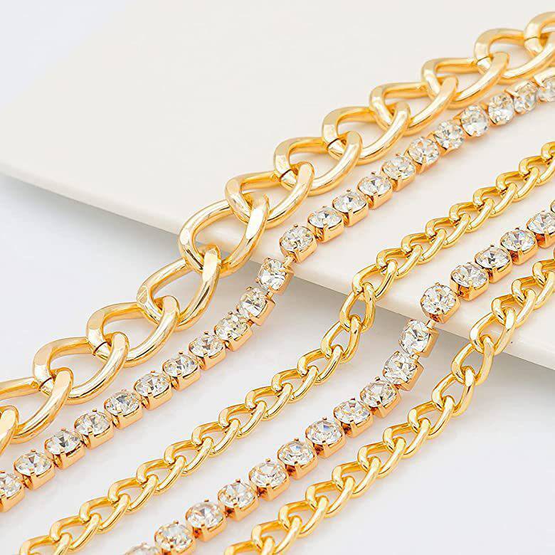 Fashion Rhinestone Claw Chain Multi-layer Tassel Body Chain Versatile Geometric Chain Waist Chain Women