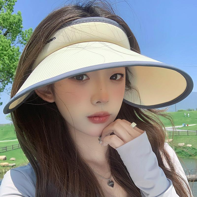 Double Trendy 2024 Layer Ice Silk Sun Hat For Women Big Brim Uv Defense Summer Hat