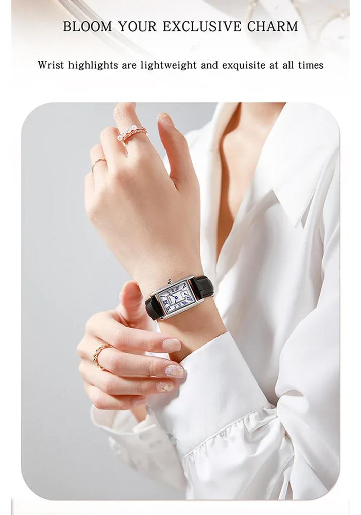 SANDA 1116 Cadran Résistant à l'eau Mouvement à Quartz Montre-bracelet Analogique pour Femmes d'Affaires Nouvelle Mode Design Élégant Rectangle