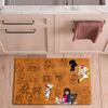 Kick Buttowski Flannel Kitchen Floor Mat Absorbent Non-Slip Soft Standing Mat Washable Comfortable Kitchen Rug for Home Sink Laundry