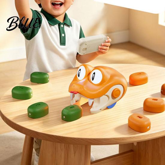 Two Player Snake Toy 1/2Pcs Magnetic Remote Control Toy Movable Eyes Electric Eating for Kids 2 Interactive RC Game with Light Sound