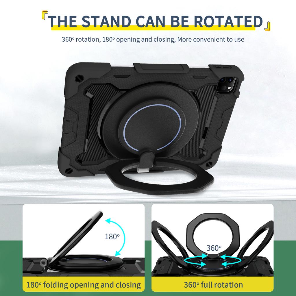 Stand Handle Grip Case For iPad Air 4 5 Pro11 2018-2022 1-2-3-4th 10.2 7-8-9th Gen Air 3 2 Pro 10.5 9.7 2017 2018 Rotating Cover