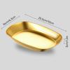 Stainless Steel Serving Plates 10 Inches Dinner Dishes Metal Camping Plate for BBQ Snack Golden