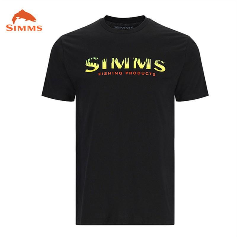 SIMMS Fishing Clothes Camo Sunblock Outdoor Luya Short-sleeved Sweatshirt Breathable T-shirt Top