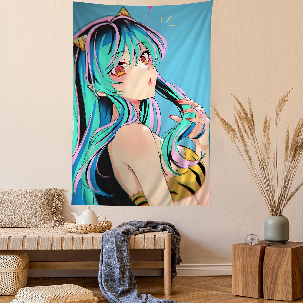 Urusei Yatsura Anime Cartoon Tapestry Wall Hanging Decoration Household Home Decor for Living Room Bedroom Dorm
