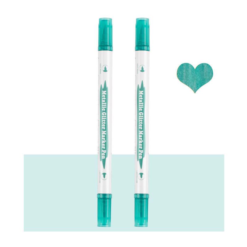 

1 ШТ Двоголові металеві ручки для нігтів Барвисті флуоресцентні маркери Без аромату Інструменти для малювання нігтів своїми руками 1PCS зелений