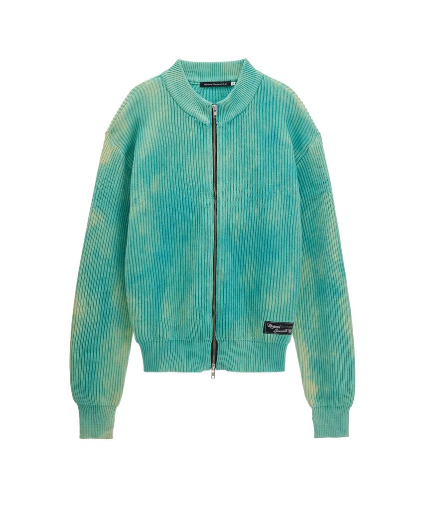 Mmgl Dyeing Zip-Up Cardigan (Aqua Mint)