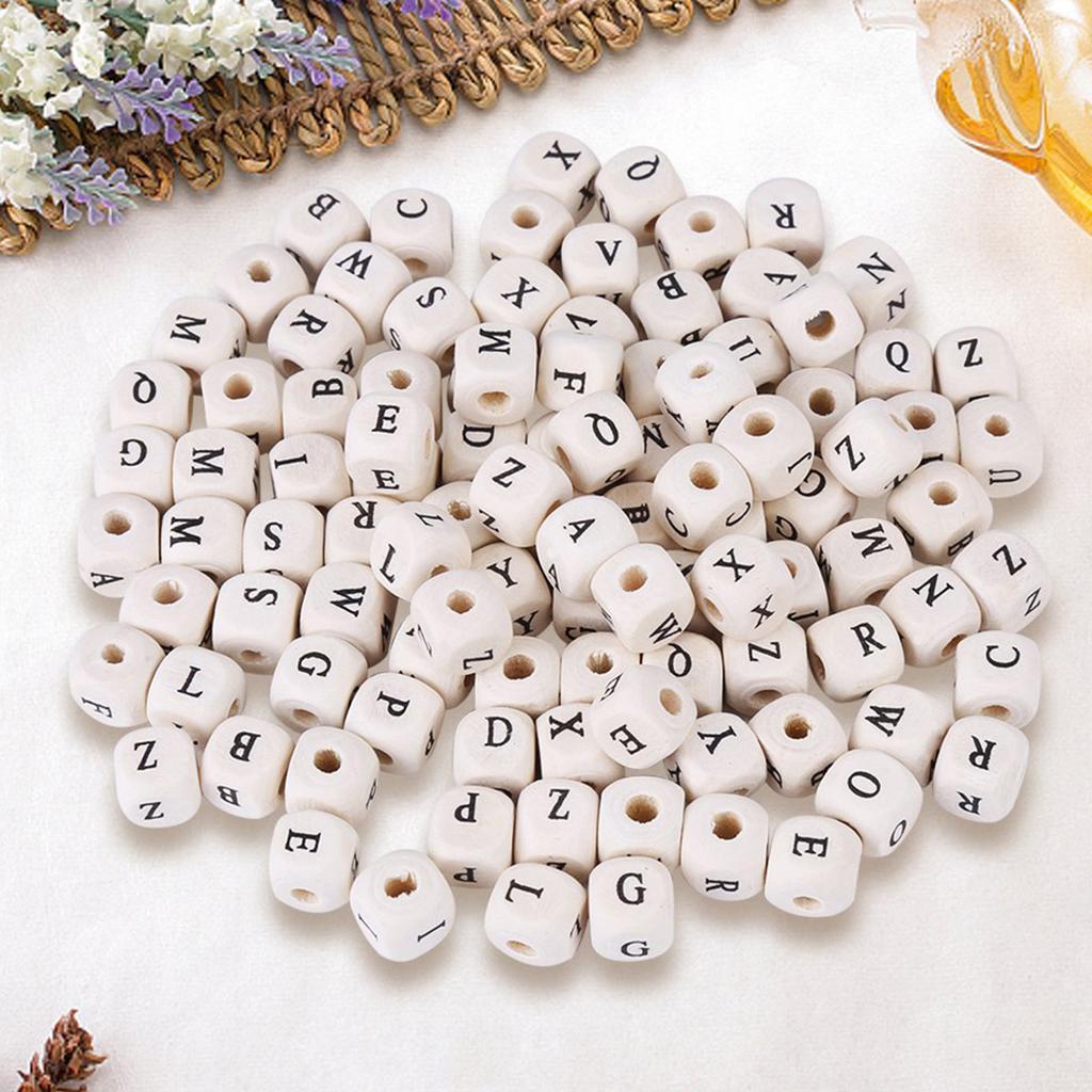 Maple   Bds 100Pcs,   Jewelry Making Letter Spacer With Hole, Random English Letters, Lightweight, Small Sized, sy to Carry, Large Quantity, For