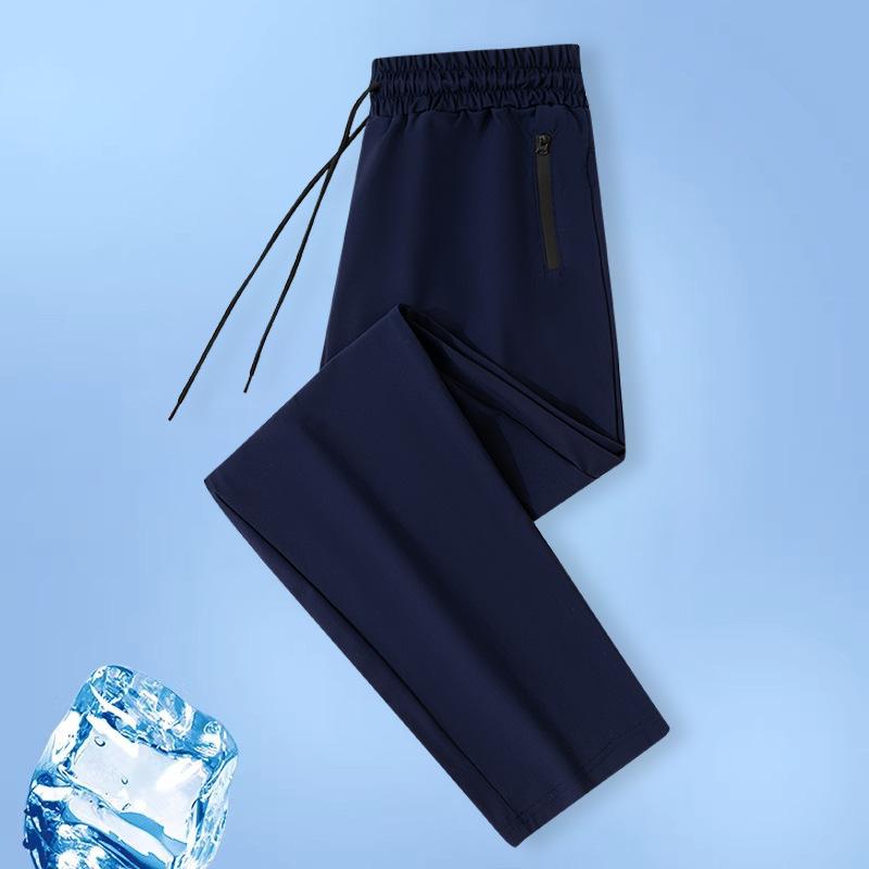 Men s casual pants, new spring and summer sports casual pants, men s loose straight quick-dry slim-fit jogger pants, trendy S