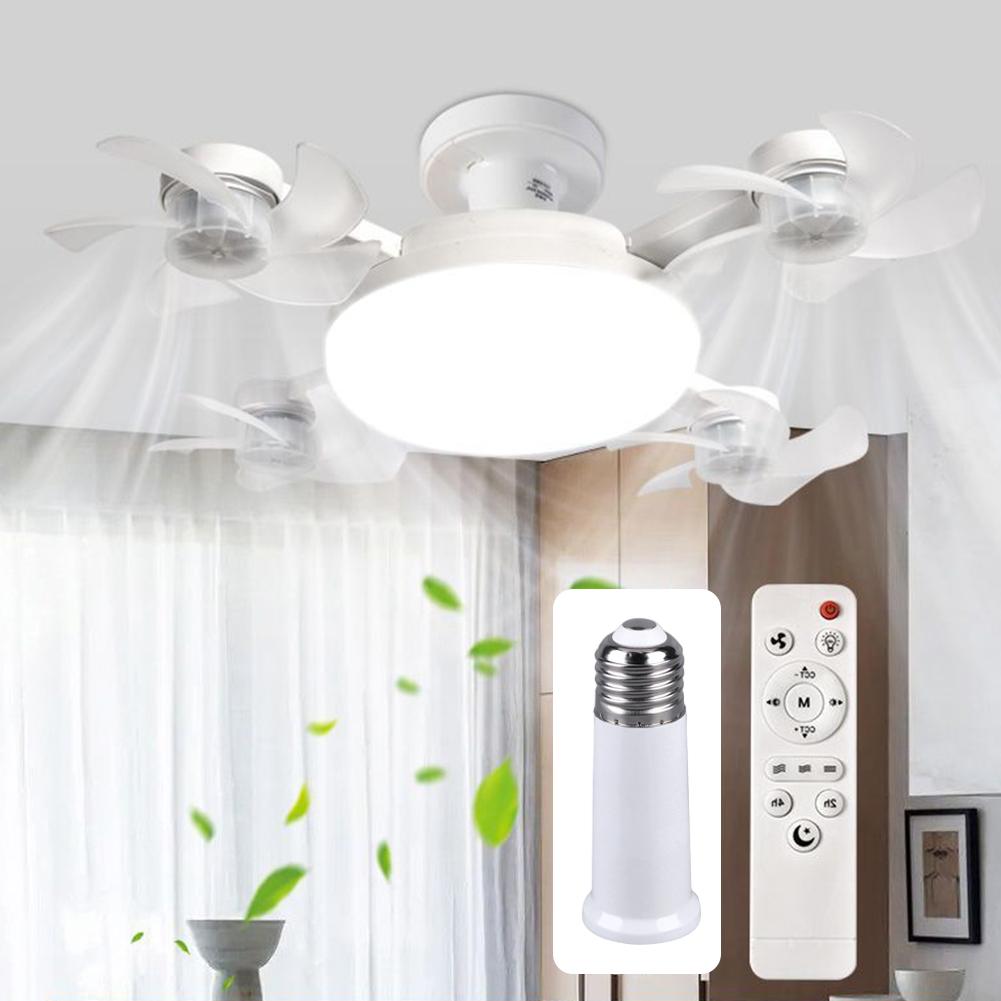 LED Drone Ceiling Fan with Light, 50W/60W E27/E26 Ceiling Fans Lights Dimming Fan with Remote, For Bedroom/Garage/Kitchen