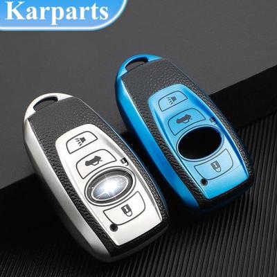 Capa de couro tpu para chave inteligente de carro, capa protetora de suporte, chaveiro para subaru xv brz forester legado outback acessórios