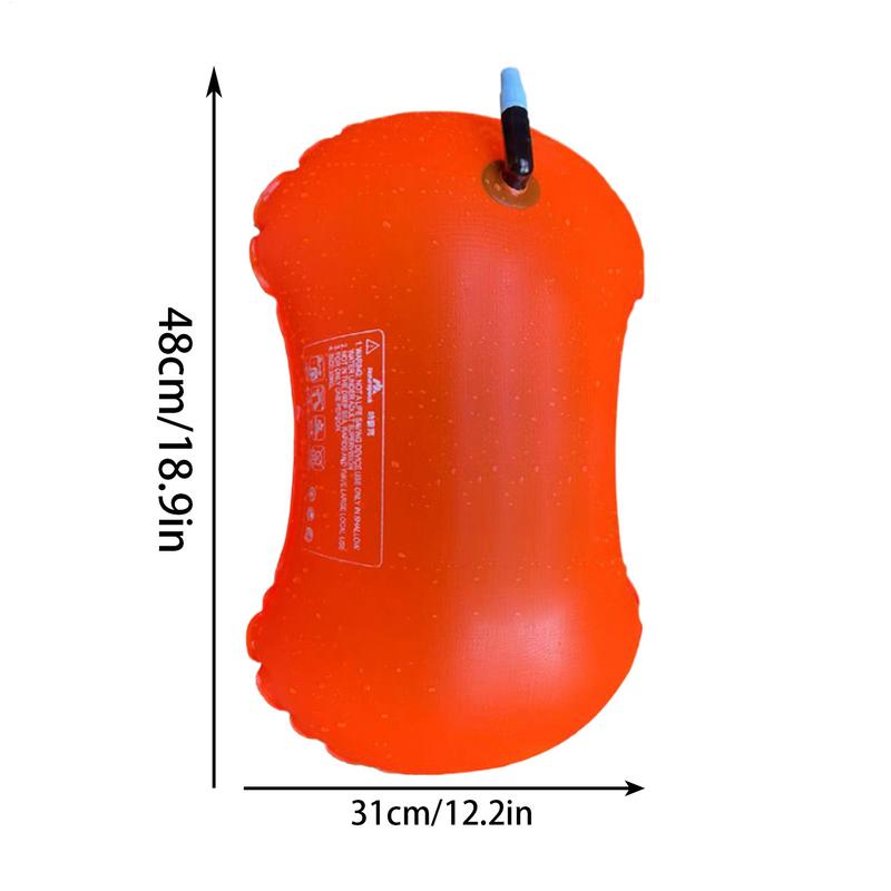 Inflatable Open Swimming Buoy Tow Float Dry Bag Double Air Bag With Waist Belt For Swimming Water Sport Storage Safety Bag