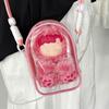 1 Set For Skullpanda Doll Cartoon Printing Protective Cover Pain Bag With Rope For 15-17Cm Labubu Crossbody Baby Walking Bag