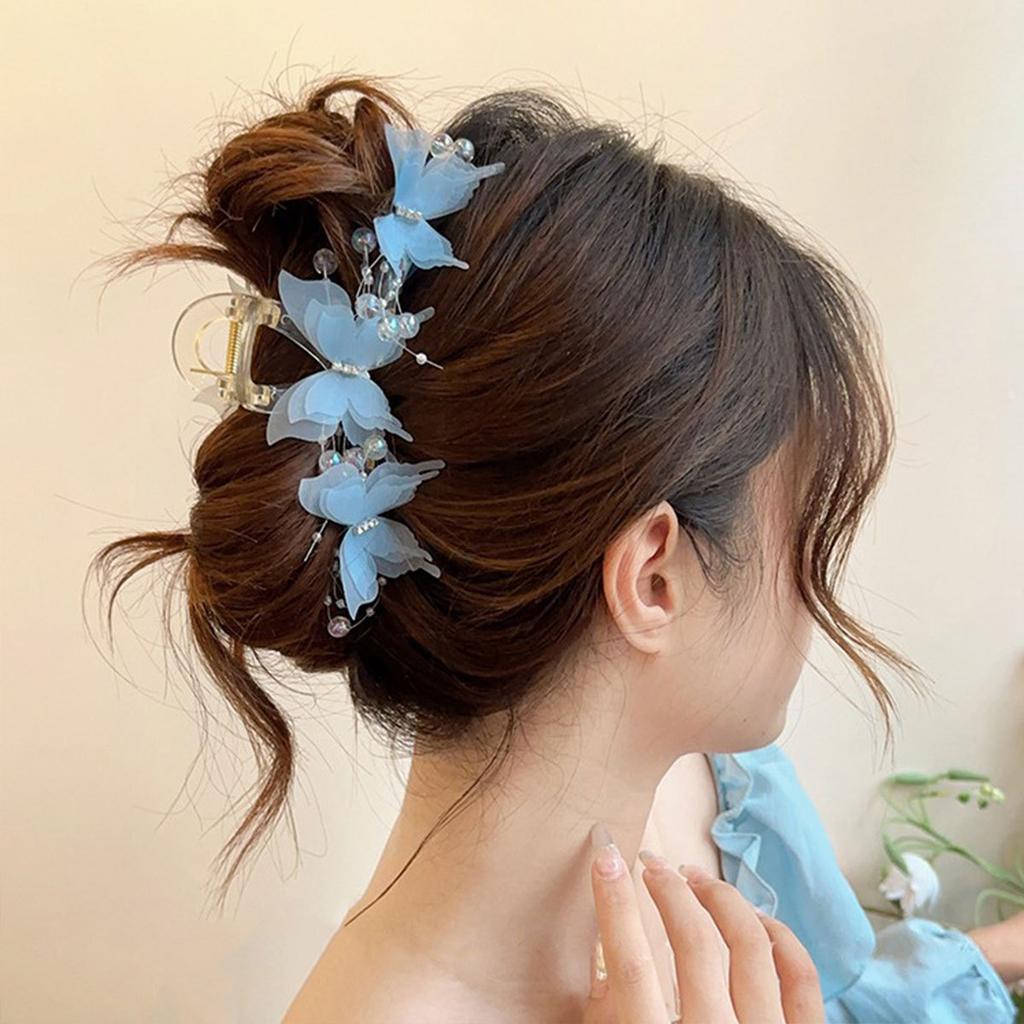 Modische Schmetterlings-Klammer im französischen Stil, Hochwertige süße Haarspange für Damen, Haarschmuck, Haarklammer