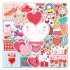 50 Cartoon Valentine's Day Stickers for DIY Decorations - Ideal for Scooters and Car Trunks