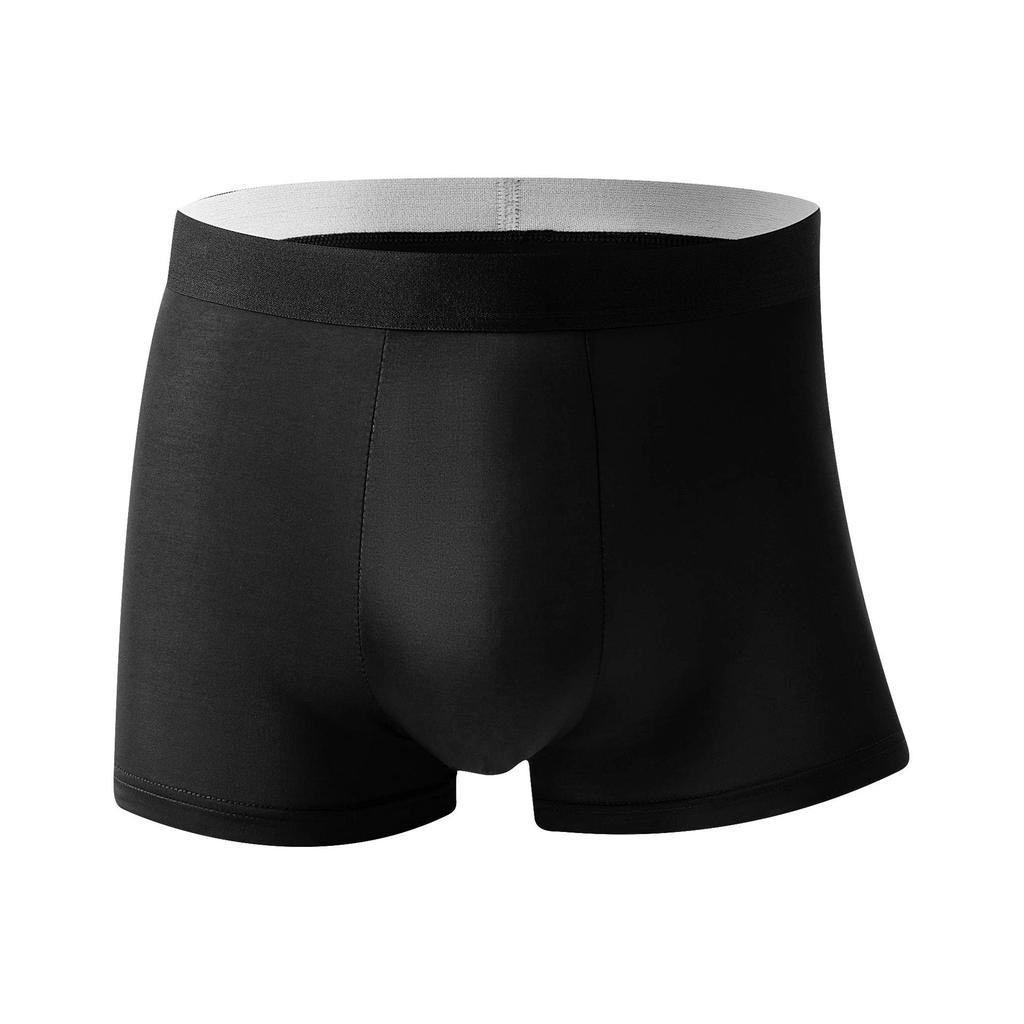 Men's Summer Ice Silk Boxer Briefs - Double Layer, Moisture-Wicking, Breathable, Lightweight, Nude-Feel, Comfortable.