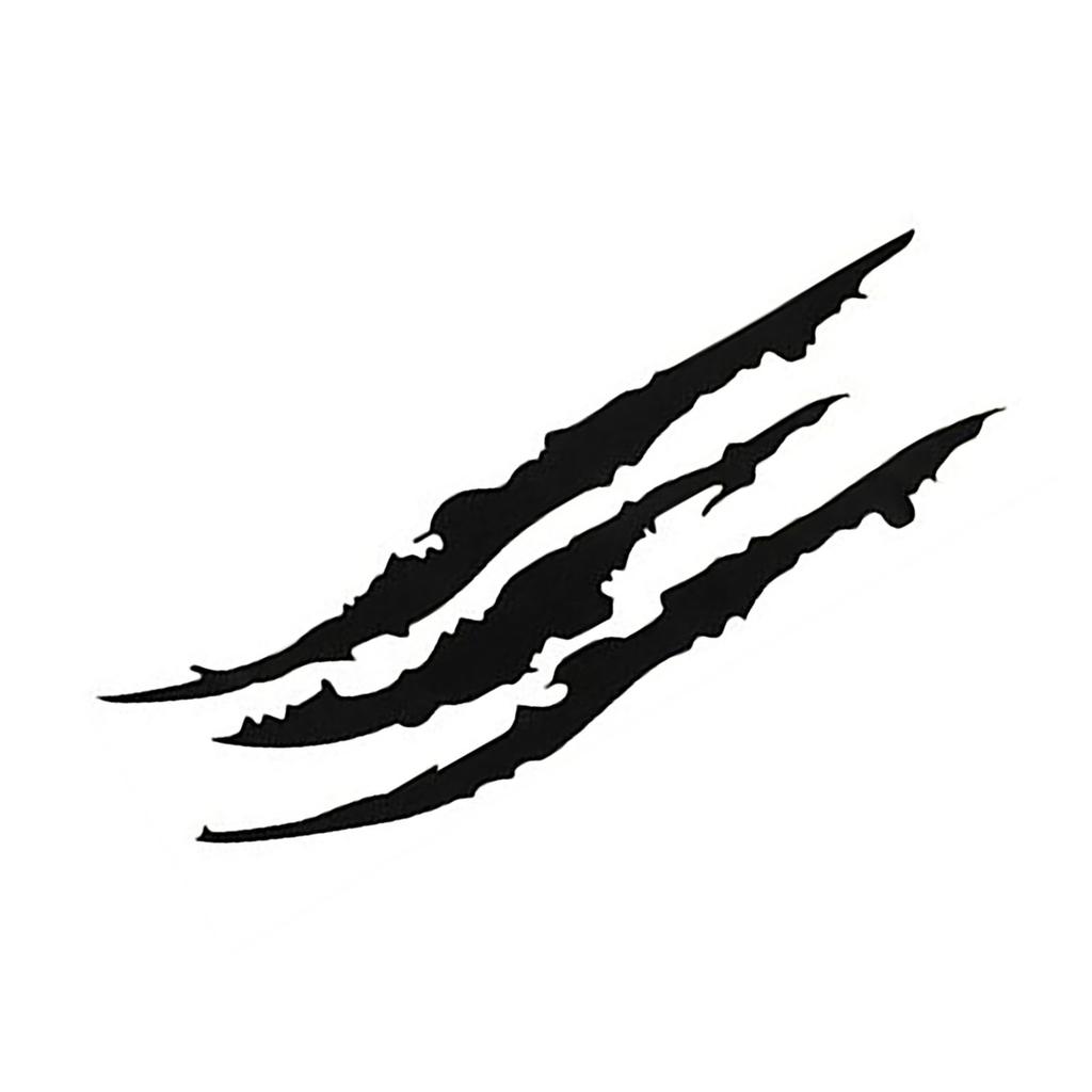 2 Pcs Claw Car Stickers Cool Unique 35cm Length Monster Claw Car Sticker for Headlights Hood Black