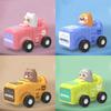 Children's Cartoon Animal Inertia Toy Car Pressing Engineering Vehicle Wholesale