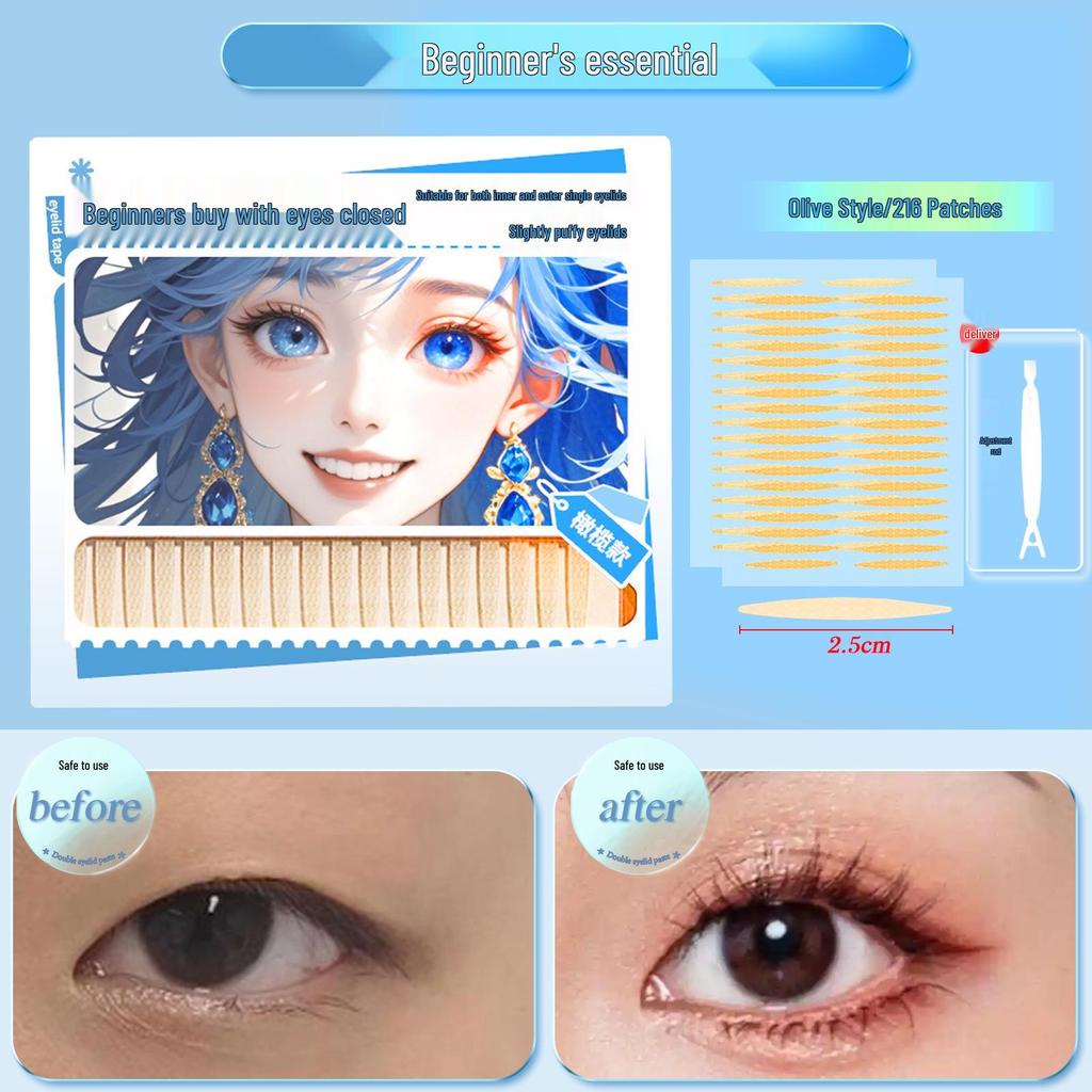 Lace Double Eyelid Tape: Invisible, Natural, Long-lasting Shaping. Prevents Drooping, Enhancing Bigger Eyes Effortlessly.