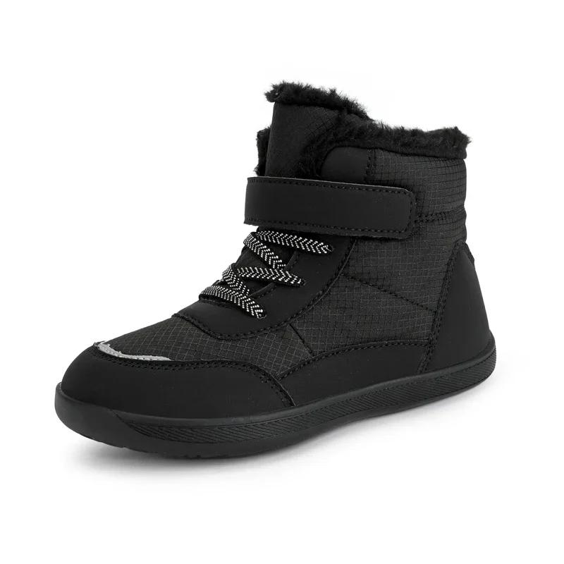 Suitable for small/middle children's wide-foot warm cotton boots for boys and girls barefoot snow boots 2025 winter