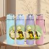 1PC Mother Duck With Baby Duckling Print 750ml Color Plastic Sports Water Bottle Leakproof Flip Straw Lid Suitable for Sports Office Home Use
