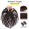 LUPU Synthetic Hair Pieces With Bangs Natural Black Brown Clip In Hair Extensions Hairpieces Heat Resistant Fiber For Women
