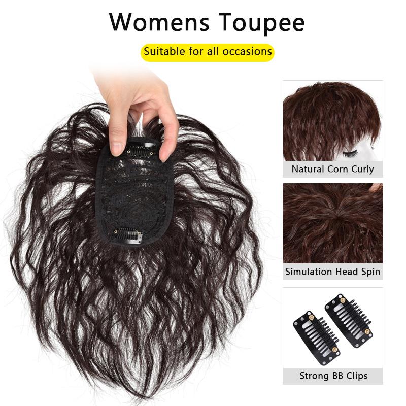 LUPU Synthetic Hair Pieces With Bangs Natural Black Brown Clip In Hair Extensions Hairpieces Heat Resistant Fiber For Women