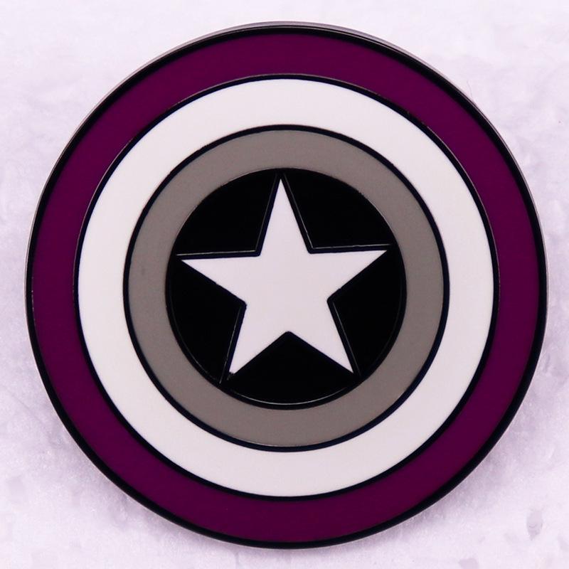 Captain America Shield Brooch - Colorful Badge Accessory