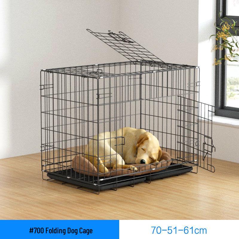 Reinforced Three-Layer Indoor Pet Cage with Toilet for Small Dogs