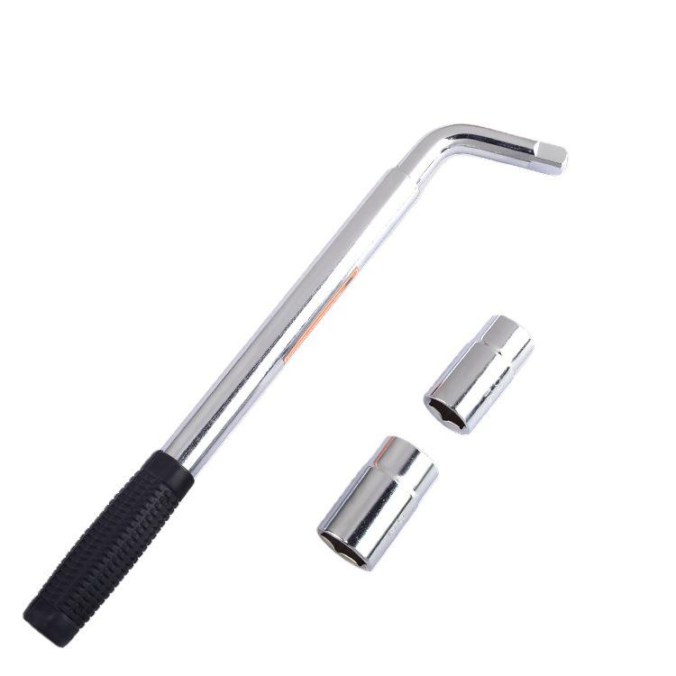 Retractable Car Tire Repair Kit with 17, 19, 21, 23 mm Wrench and Socket Tools