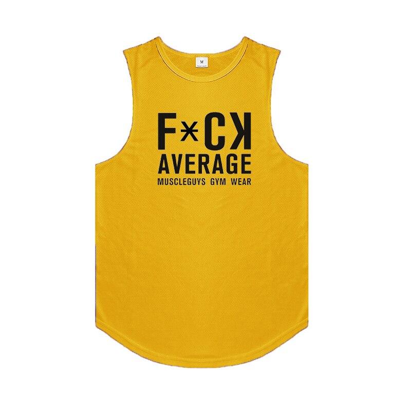 

Muscleguys, мужские летние простые удобные майки для мышц, жилеты для фитнеса, бодибилдинга, дышащая спортивная белая майка без рукавов с принтом XXL жёлтый