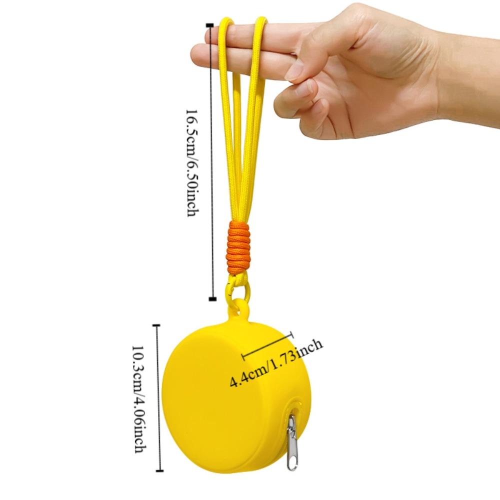 Multifunctional Silicone Earphone Bag Round Data Cable Storage Bag Waterproof Coin Purse  Man