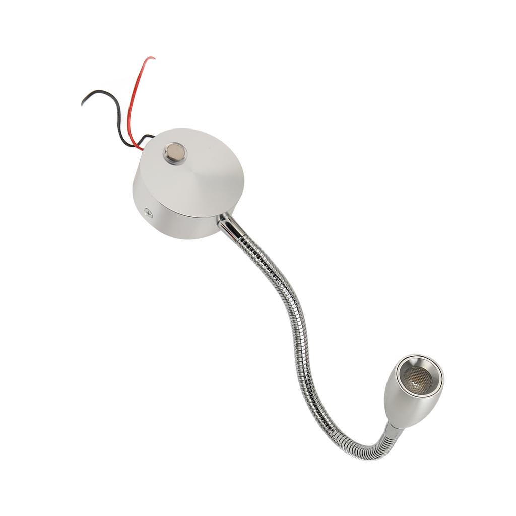 LED RV Gooseneck Bed Light with USB Port Type C Port Touch Control  12‑24V Soft Light RV Bedside Reading Lamp for   Van Boat